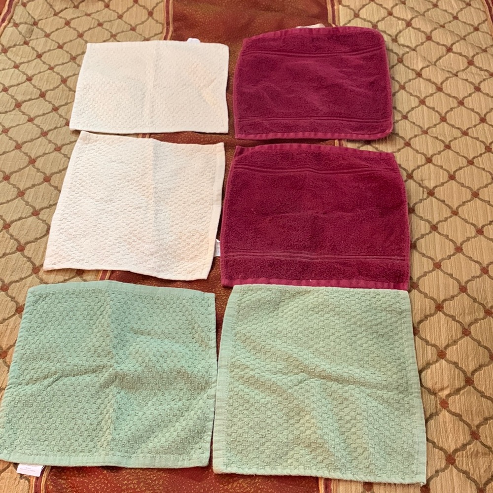 Superior Square Towels set/washcloth of 6 pieces
